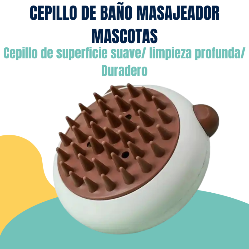 Cepillo Masajeador Osito De Baño Para Mascotas Petlisis