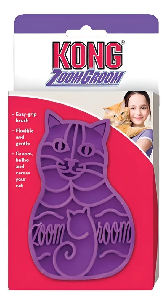 Cepillo Peine De Masaje Zoom Groom Gatos Kong