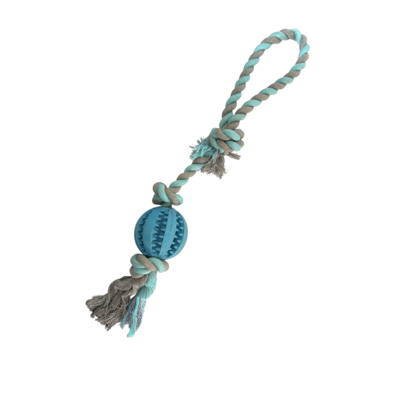 Juguete Pelota Cuerda C/manija Bpp Perros Cachorros