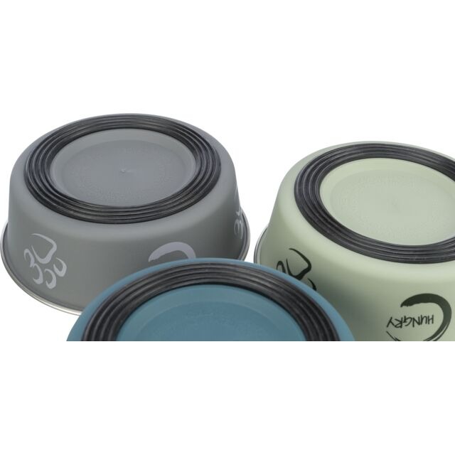 Comedero Bebedero Perros Acero Patitas 0,25l Trixie