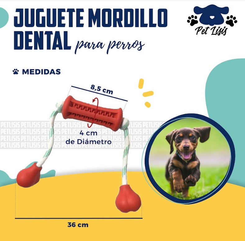 Juguete Dental Mordillo Con Soga Perros Cachorros Trixie