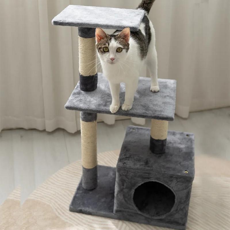 Rascador Cucha Doble Con Descanso Premium Gatos Mascotas