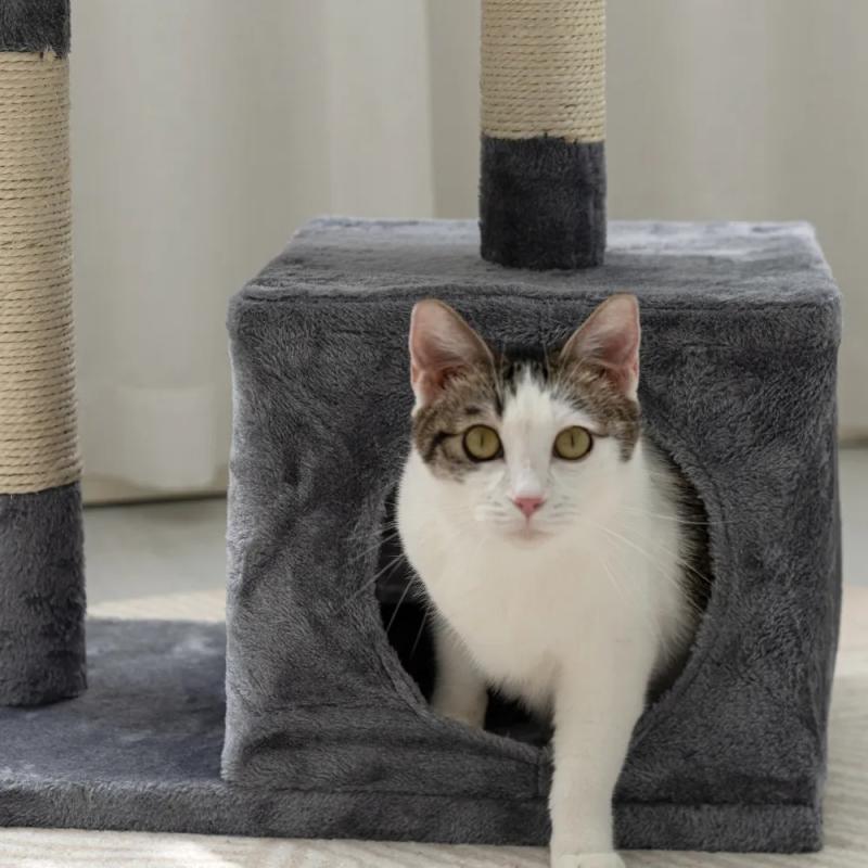 Rascador Cucha Doble Con Descanso Premium Gatos Mascotas