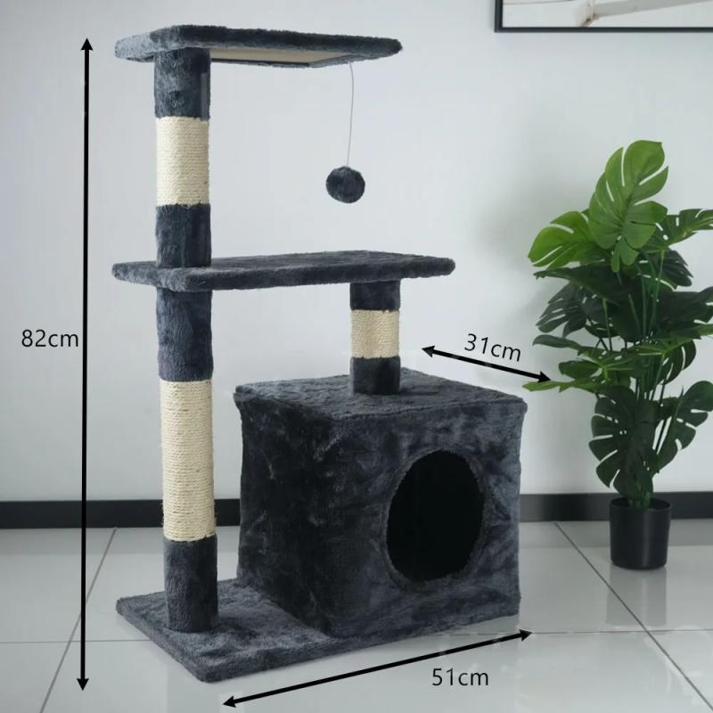 Rascador Cucha Doble Con Descanso Premium Gatos Mascotas