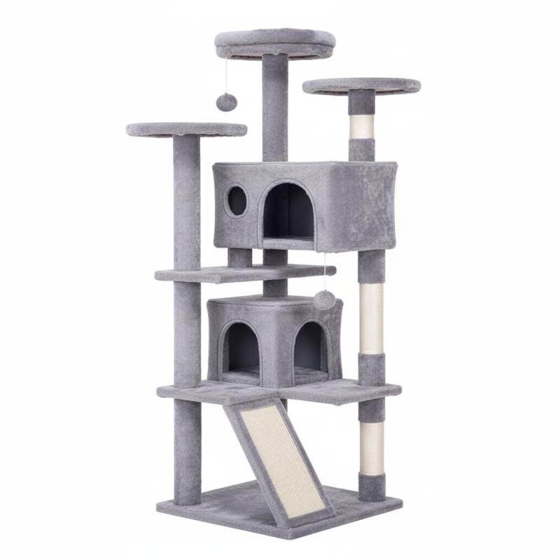 Rascador Gimansio Felpa Siames Torre Hong Kong Para Gatos