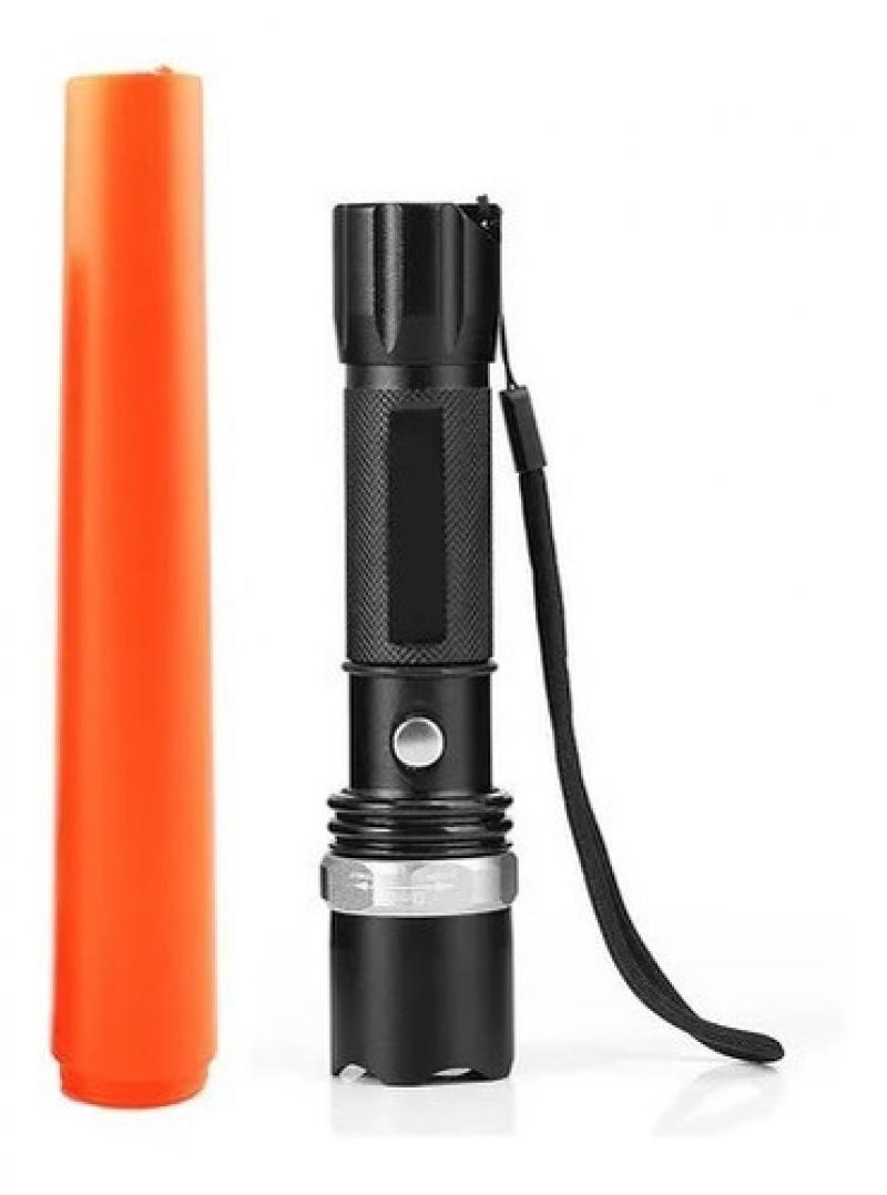 Linterna Tactica Led Zoom Recargable Baliza Cargador Usb