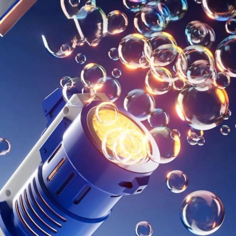 Ametralladora De Burbujas Juguete Niños Infantil Burbujero