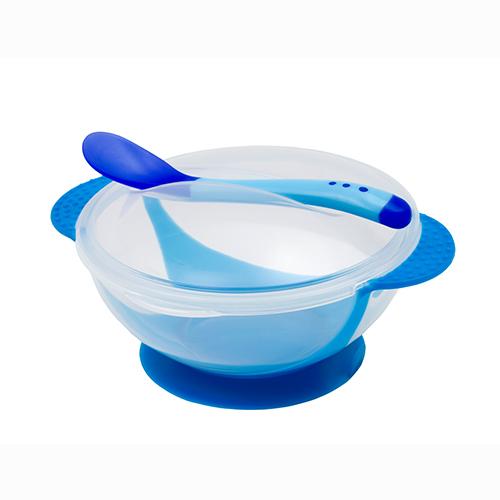 Plato Bowl De Succión Mas Tapa Mas Cuchara Control De Calor Agregar a favoritos