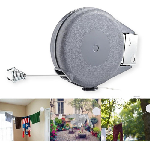 Tender De Pared Extensible Retractil 12 Metros Cuelga Ropa