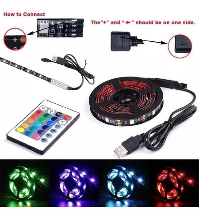 Tira Led Rgb 5050, Conexion Usb 2mts - Tv Smart - Pc-tunning