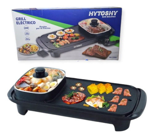 Grill Electrico Hytoshy 2000w 2 En 1 Con Sarten