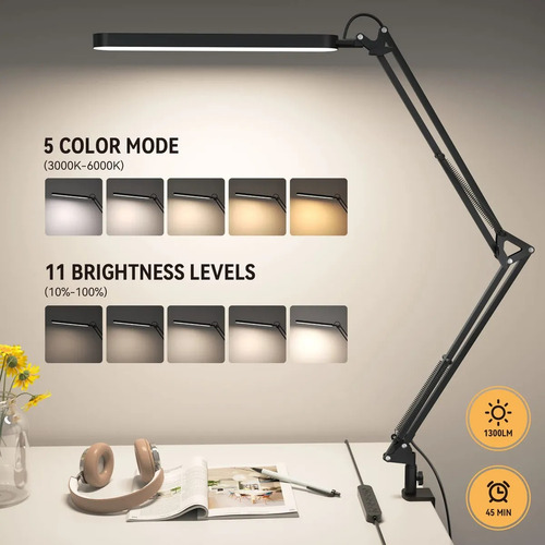 Lampara Velador Led Articulada Escritorio