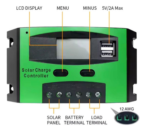 Controlador De Carga Para Panel Solar