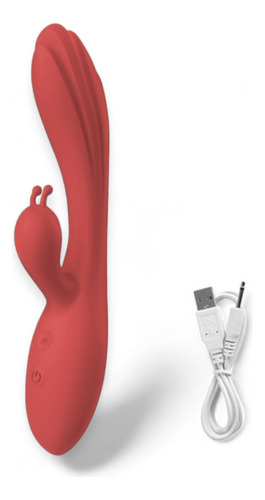 Masajeador Vibrador Doble Estimulacion Conejo Recargable +18