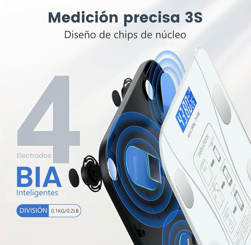 Balanza De Baño Bluetooth Familiar Ultra Slim 180kg