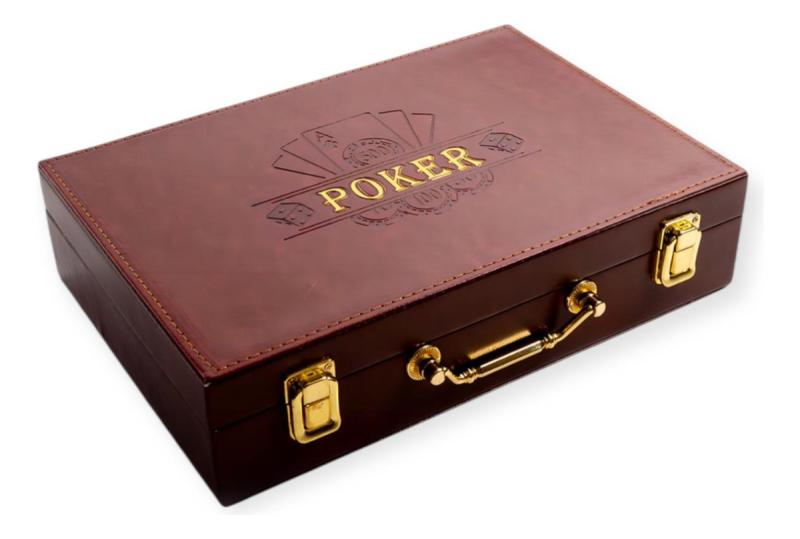 Juego De Poker 200 Fichas Cartas Dados Maletin De Cuero