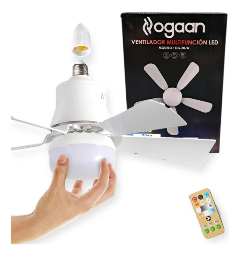 Ventilador De Techo Led Lampara Con Control Remoto
