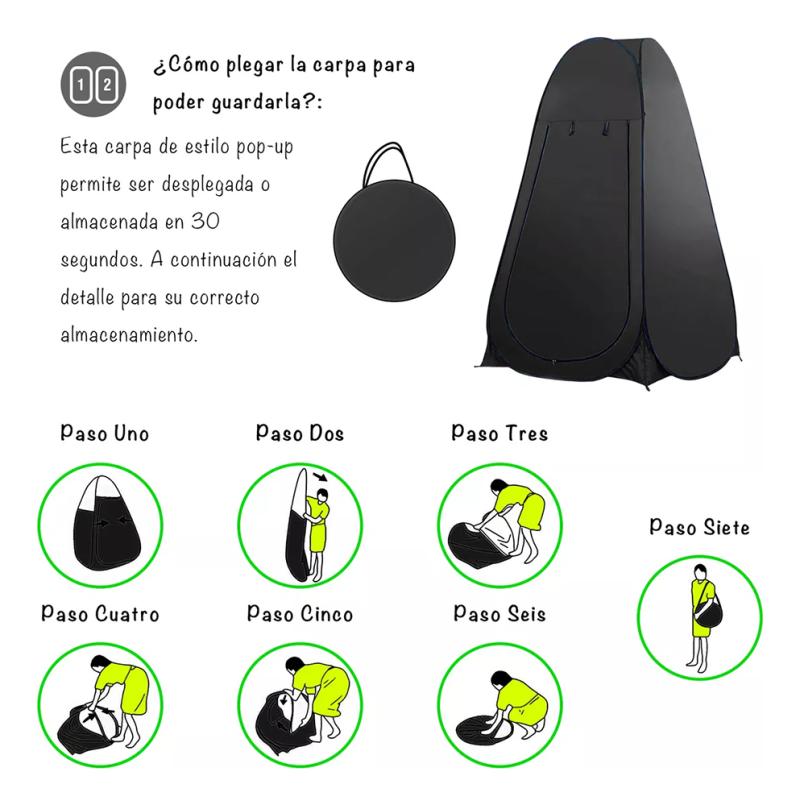 Tienda Campaña Ducha Carpa Portátil Vestidor Autoarmable