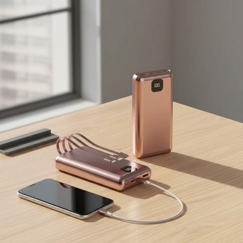 Batería Portátil Power Bank 20,000 Mah Con Linterna