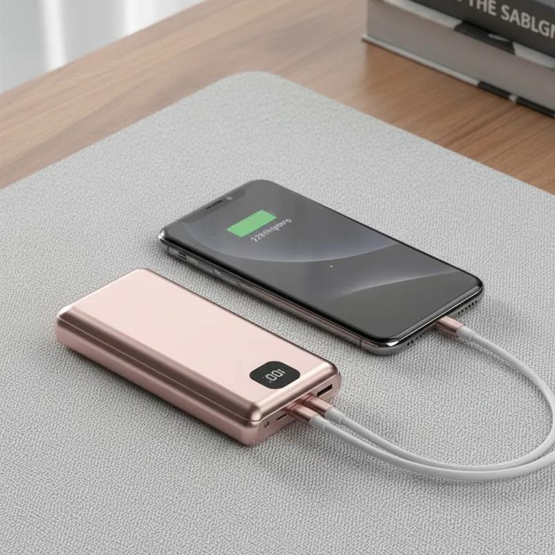 Batería Portátil Power Bank 20,000 Mah Con Linterna