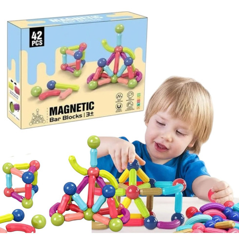 Bloques Magnéticos Juguete Para Armar Magnetic Stick 100 Pzs