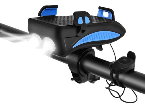 Luz De Bicicleta Con Soporte Celular Y Power Bank