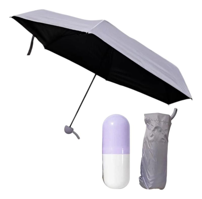 Paraguas De Viaje Lluvia Compacto Proteccion Ub
