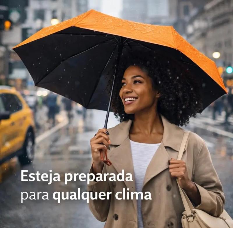 Paraguas De Viaje Lluvia Compacto Proteccion Ub