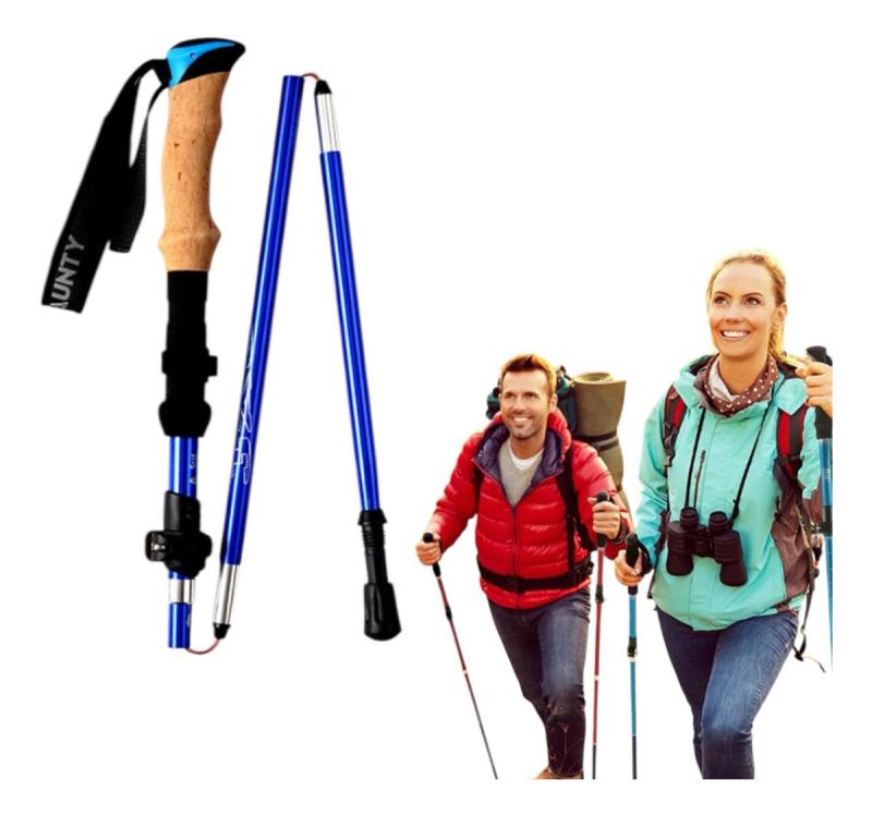 Bastón De Trekking Plegable Con Mango
