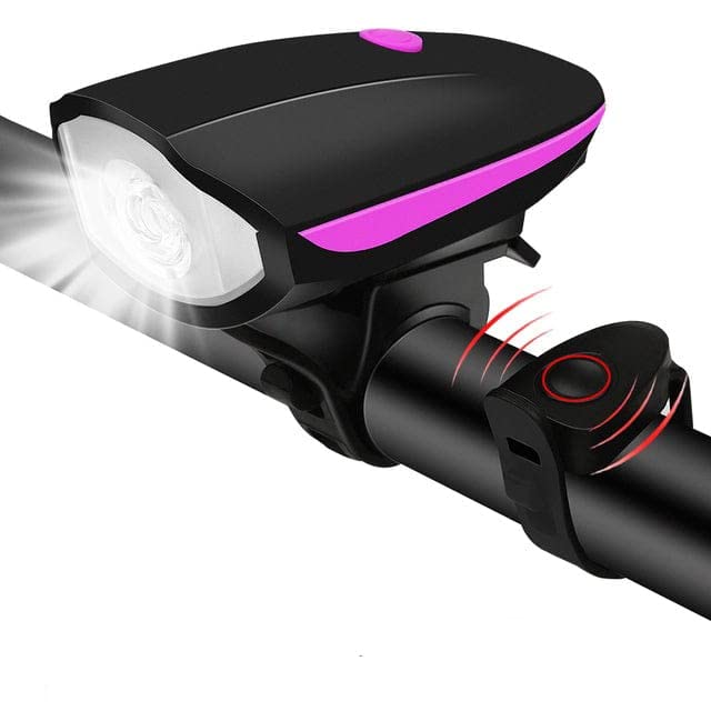 Luz Bici Delantera 3 Modos Con Bocina Recargable Usb