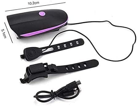 Luz Bici Delantera 3 Modos Con Bocina Recargable Usb