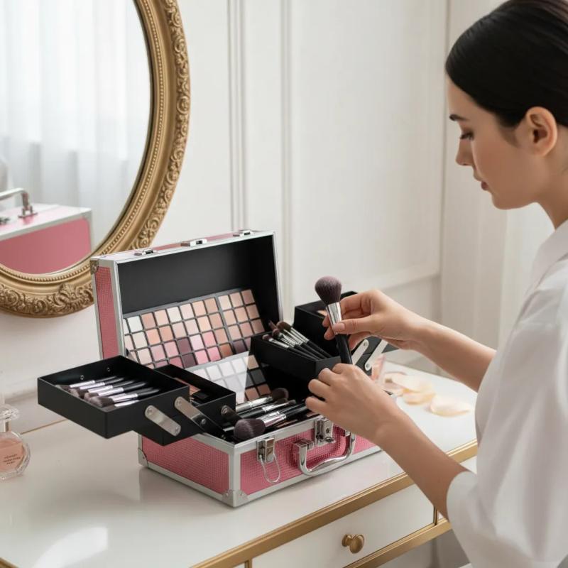 Maletin Organizador Valija Portacosmeticos Con Llave