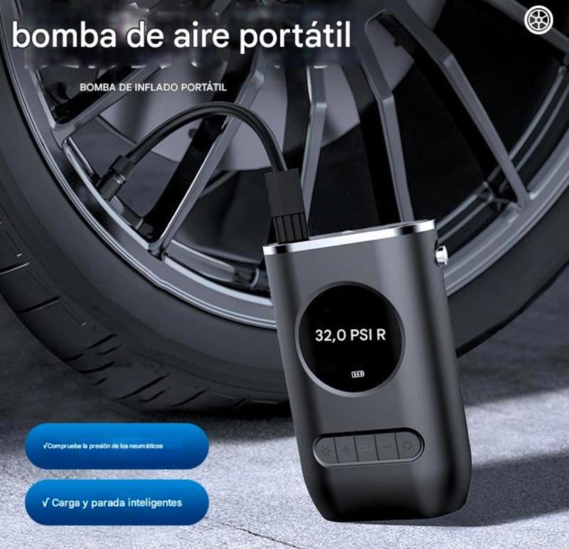 Mini Compresor De Aire Inflador Portátil Digital Recargable