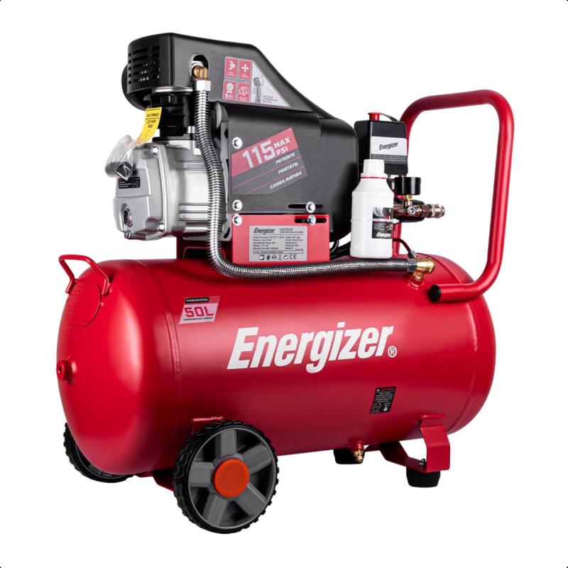 Compresor De Aare Lubricado Horizontal 50l 2hp Energizer