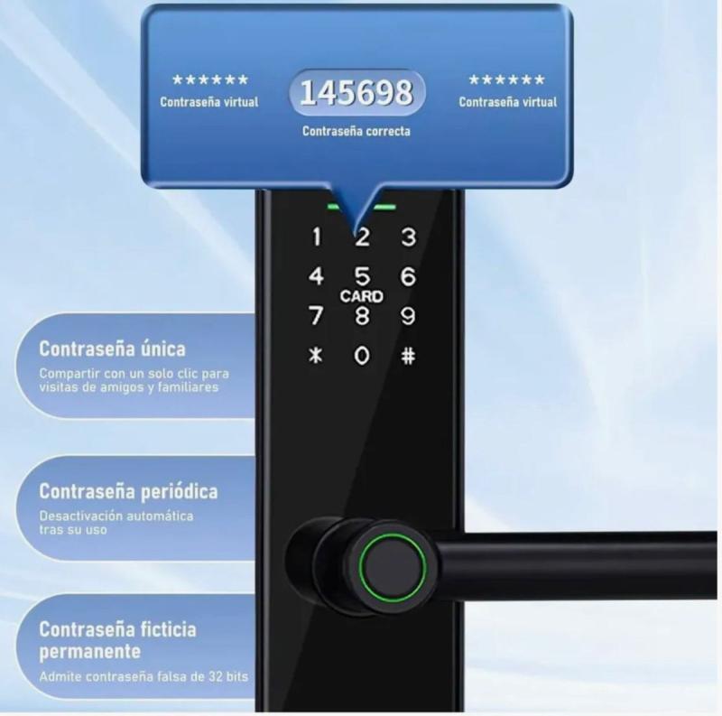 Cerradura Inteligente Biometrica Con Huella Dactilar Tarjeta