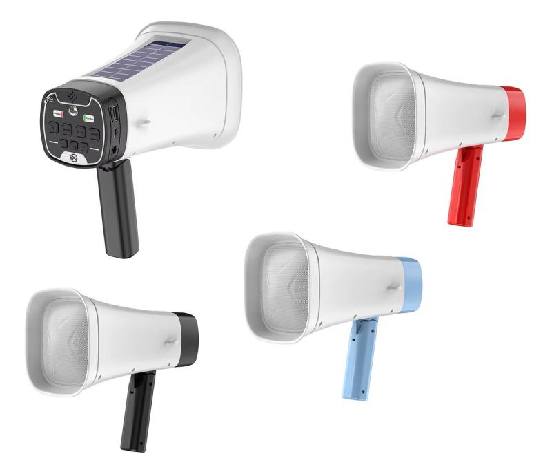 Magafono Con Carga Solar Bluetooth Radio Usb Portatil