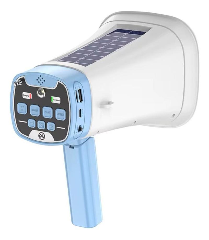 Magafono Con Carga Solar Bluetooth Radio Usb Portatil