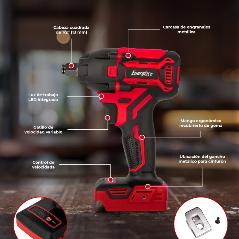 Llave de Impacto Inalámbrica 20v Energizer