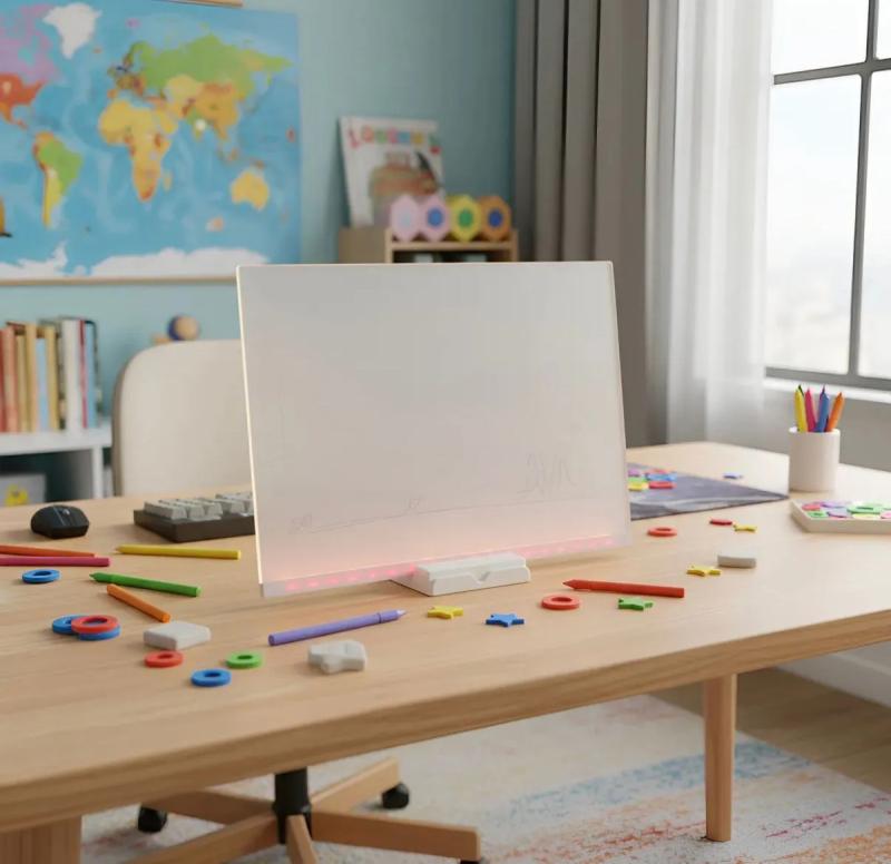 Pizarra Mágica Acrílica Led Usb Luminosa 30x20 Cm Blanco