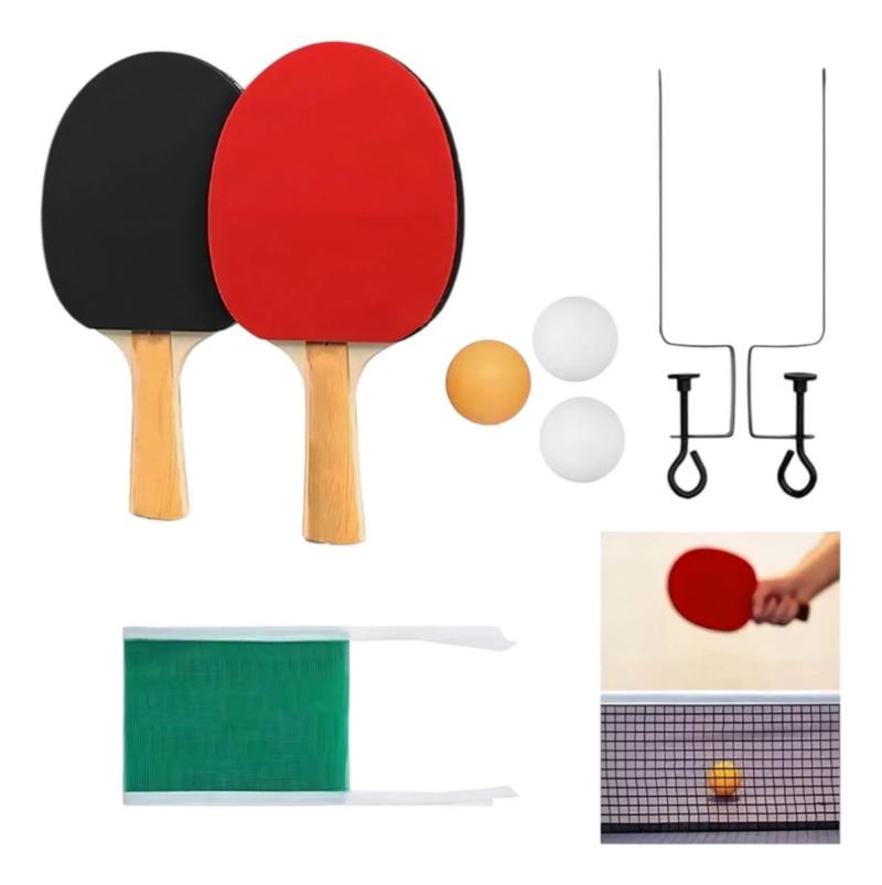 Set Ping Pong Profesional 2 Paletas 3 Pelotas Red Retráctil