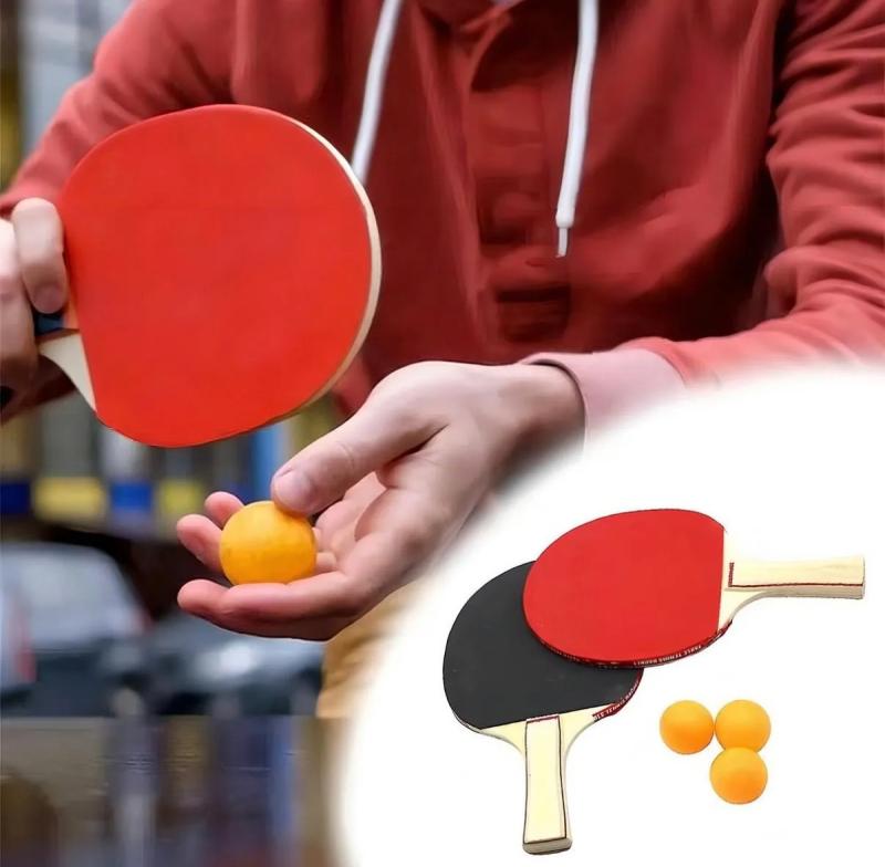 Set Ping Pong Profesional 2 Paletas 3 Pelotas Red Retráctil