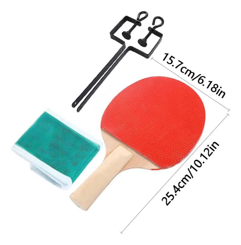 Set Ping Pong Profesional 2 Paletas 3 Pelotas Red Retráctil