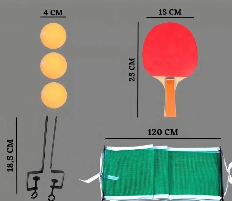 Set Ping Pong Profesional 2 Paletas 3 Pelotas Red Retráctil