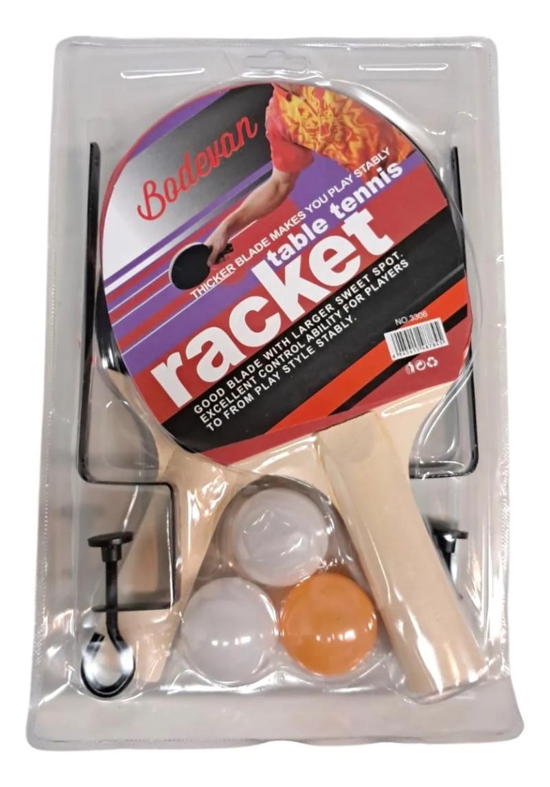 Set Ping Pong Profesional 2 Paletas 3 Pelotas Red Retráctil