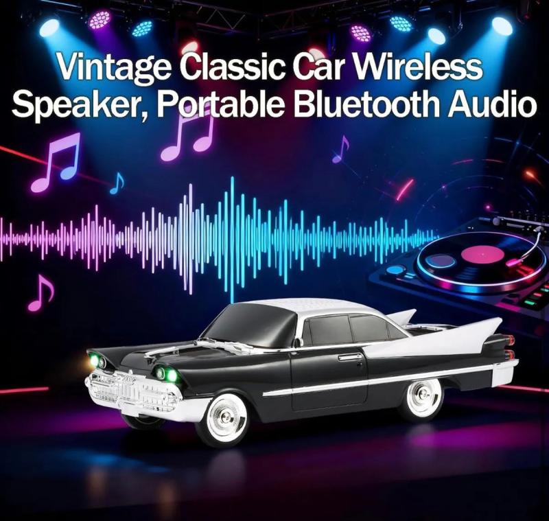 Parlante Bluetooth Auto Clasico Retro Recargable Usb