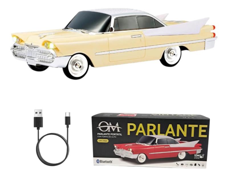 Parlante Bluetooth Auto Clasico Retro Recargable Usb