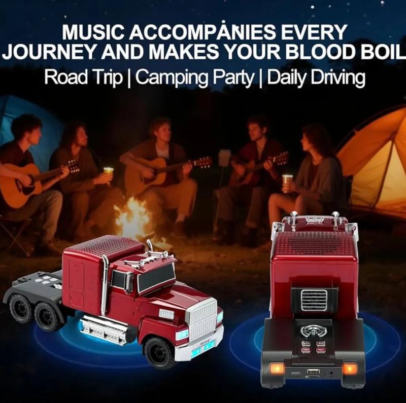 Parlante Bluetooth Retro Recargable Usb Camion