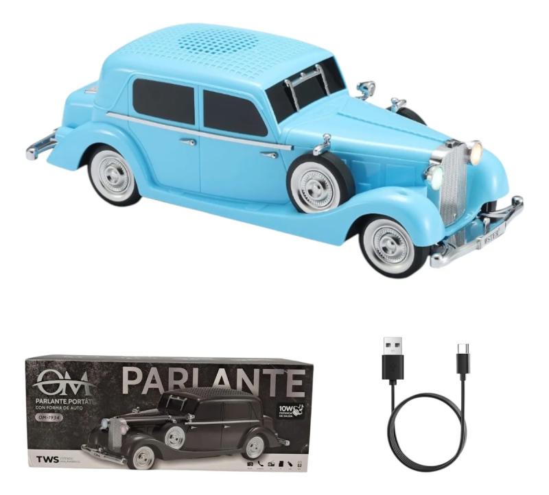 Parlante Bluetooth Sedan Retro Recargable Usb Auto