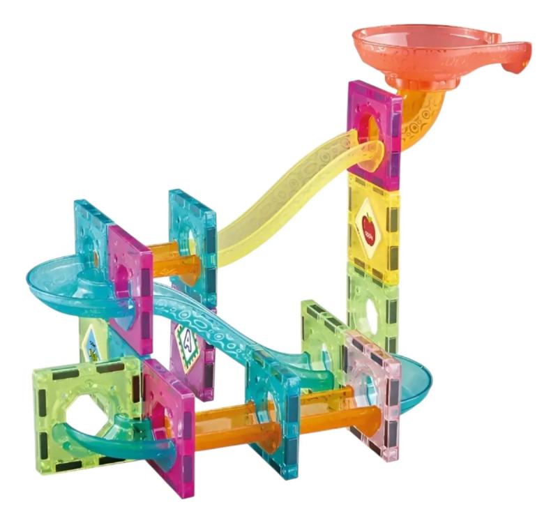 Bloques Magneticos 47 Piezas Circuito Con Bolitas 47 No