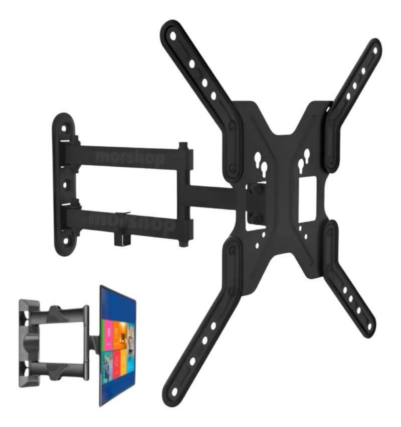 Soporte Tv Monitor Hasta 60 Pulgadas Pared Doble Brazo Om Negro